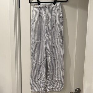 Madewell blue and white striped linen Pants
